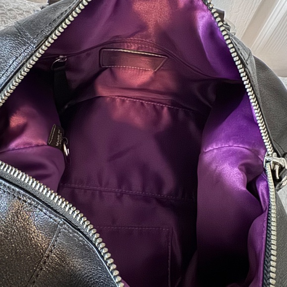 Coach Madison Sabrina Satchel Black Leather Bag - Picture 5 of 9